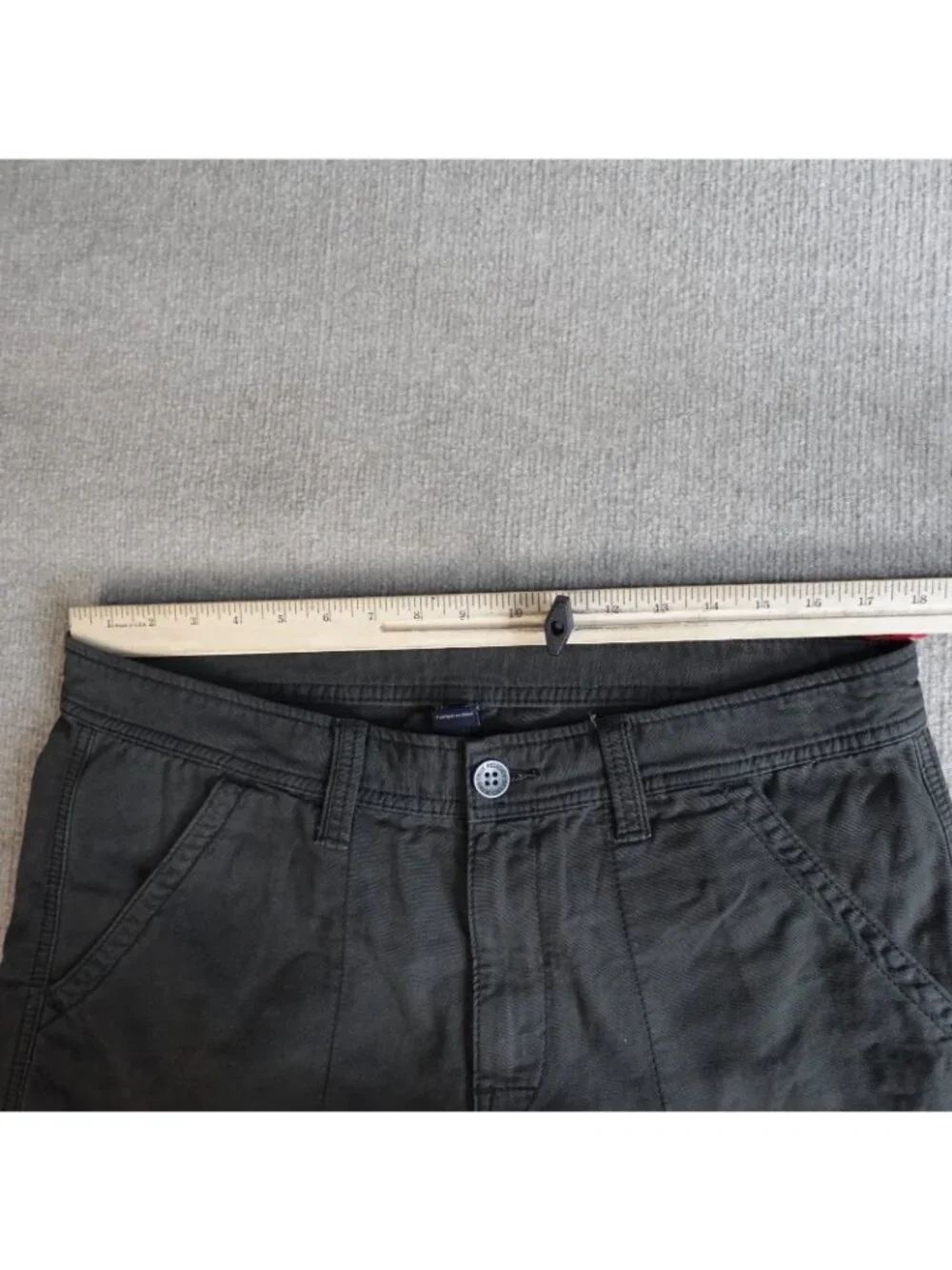 True Religion Mens Shorts 36 Black Solid Cargo Drawstring
